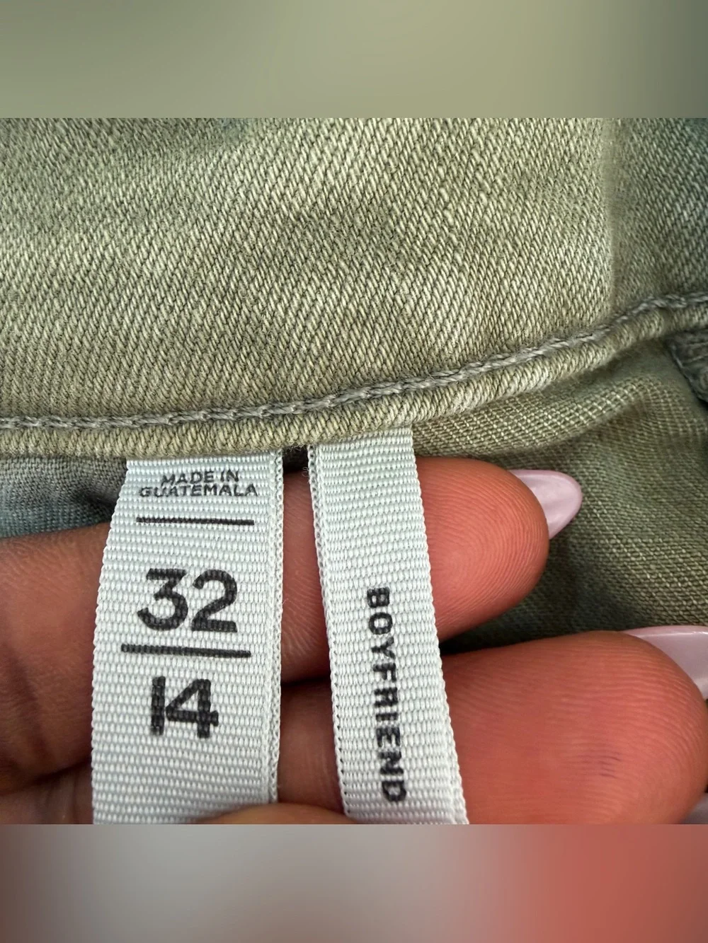 Loft Women's Olive Green Distressed Cropped Straight-Leg Jeans - Picture 8 of 9